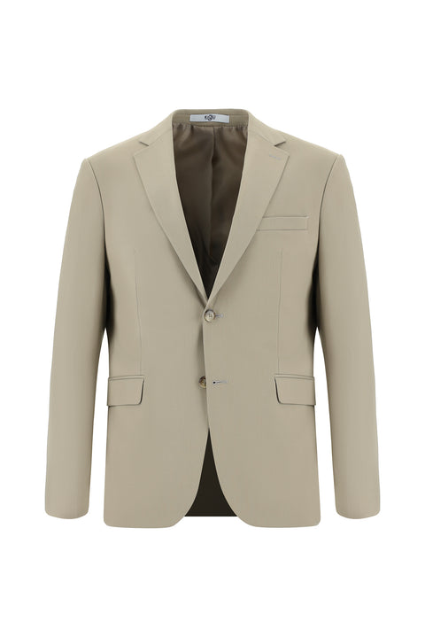 Orta Bej 7 Drop Slim Fit Dar Kesim Takım Elbise