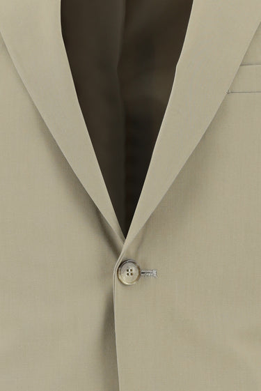 Orta Bej Slim Fit Dar Kesim Klasik Takım Elbise