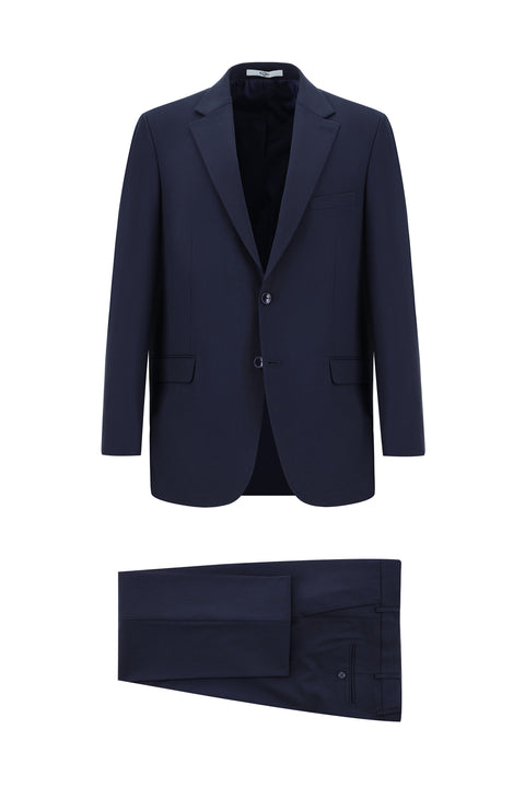 Koyu Lacivert 4 Drop Relaxed Fit Rahat Kesim Takım Elbise