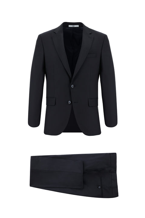 Koyu Lacivert 7 Drop Slim Fit Dar Kesim Takım Elbise