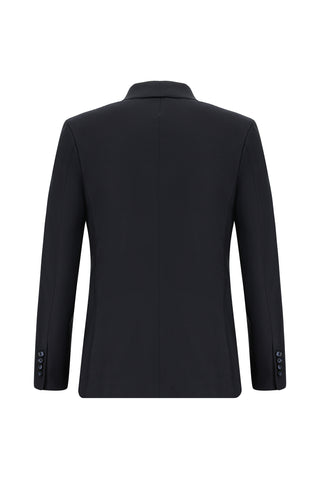  Koyu Lacivert 7 Drop Slim Fit Dar Kesim Tak?m Elbise-Ki??l?