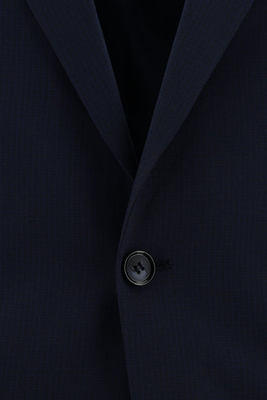  Koyu Lacivert Super Slim Fit Ekstra Dar Kesim Klasik Desenli Takım Elbise