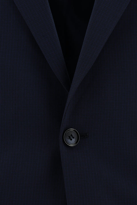 Koyu Lacivert 7 Drop Super Slim Fit Eksra Dar Kesim Desenli Takım Elbise