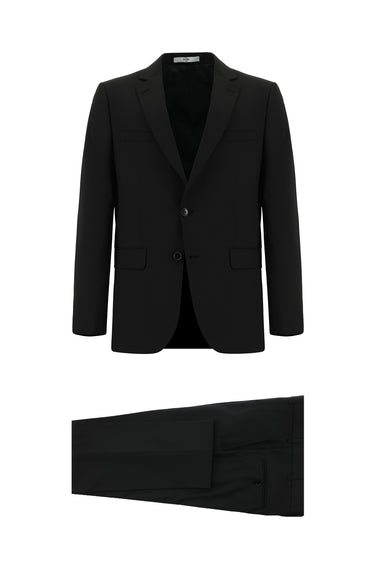 Siyah Super Slim Fit Ekstra Dar Kesim Klasik Takım Elbise