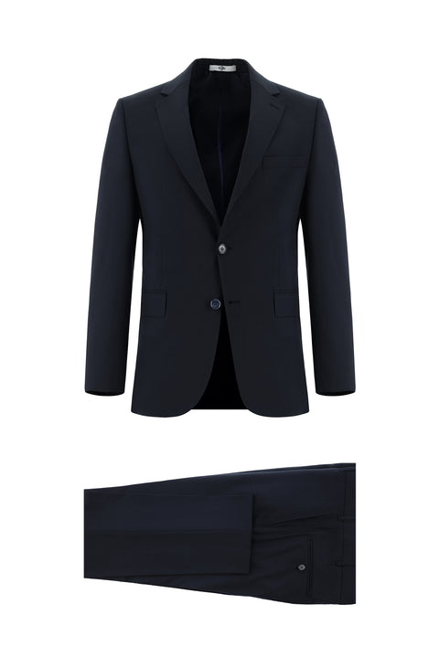 Koyu Lacivert 4 Drop Relaxed Fit Rahat Kesim Takım Elbise