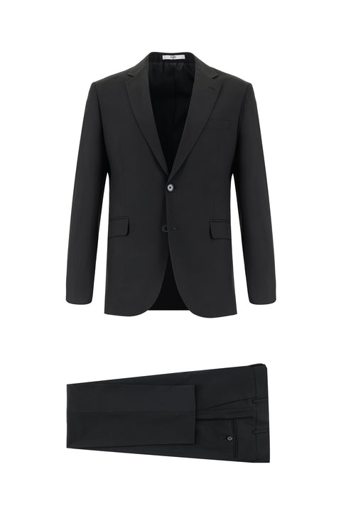 Siyah 7 Drop Slim Fit Dar Kesim Takım Elbise