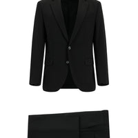 Siyah 8 Drop Long Slim Fit Uzun Dar Kesim Takım Elbise