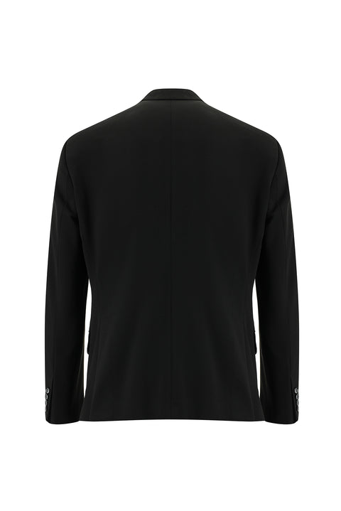 Siyah 8 Drop Long Slim Fit Uzun Dar Kesim Takım Elbise