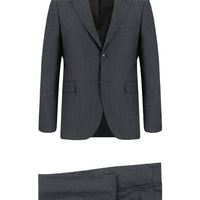 Koyu Füme Slim Fit Dar Kesim Klasik Takım Elbise