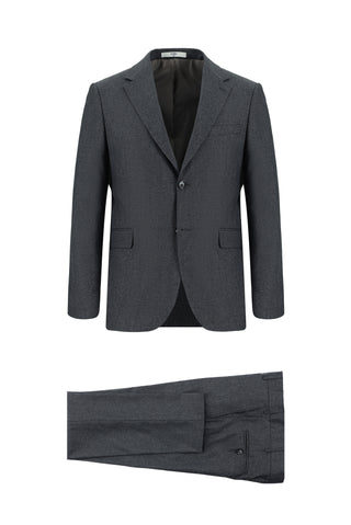  Koyu Füme Slim Fit Dar Kesim Klasik Takım Elbise