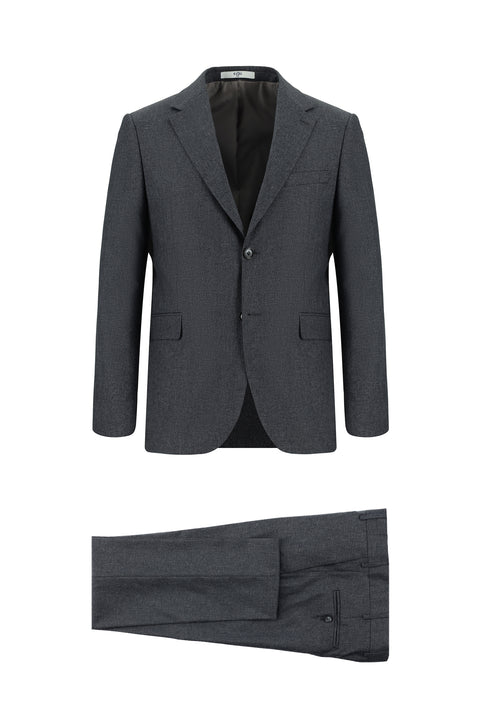 Koyu Füme 7 Drop Slim Fit Dar Kesim Takım Elbise