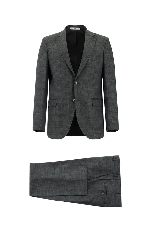 Koyu Füme 7 Drop Slim Fit Dar Kesim Takım Elbise