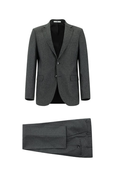  Koyu Füme Relaxed Fit Rahat Kesim Klasik Takım Elbise