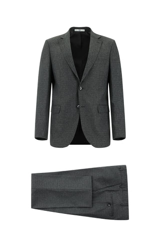  Koyu Füme 4 Drop Relaxed Fit Rahat Kesim Takım Elbise