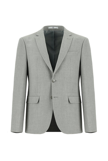  Açık Gri Super Slim Fit Ekstra Dar Kesim Klasik Takım Elbise