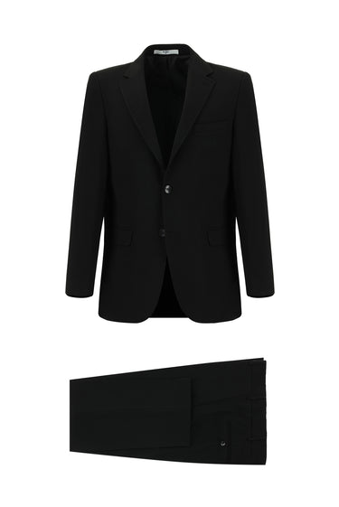  Siyah Slim Fit Dar Kesim Klasik Takım Elbise