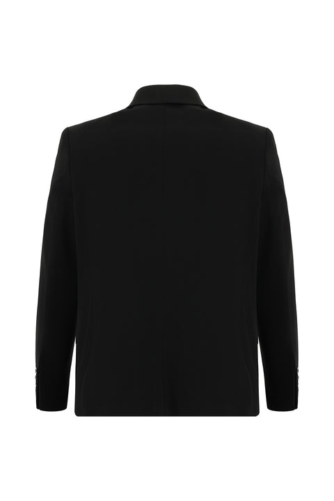 Siyah 7 Drop Super Slim Fit Eksra Dar Kesim Takım Elbise