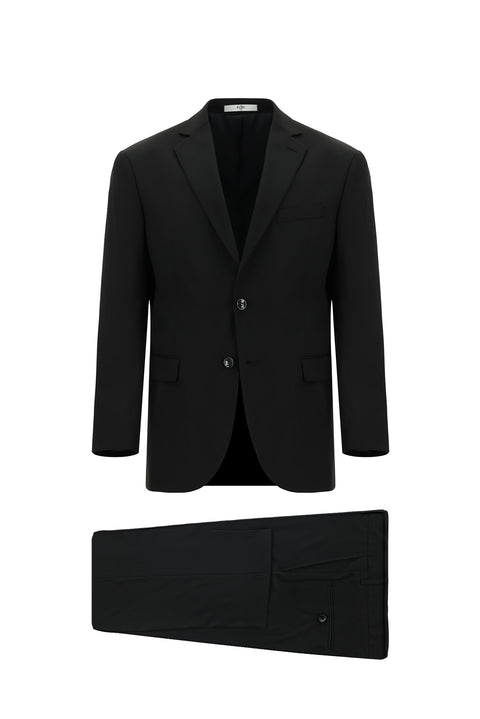 Siyah 6 Drop Regular Fit Standart Kesim Takım Elbise