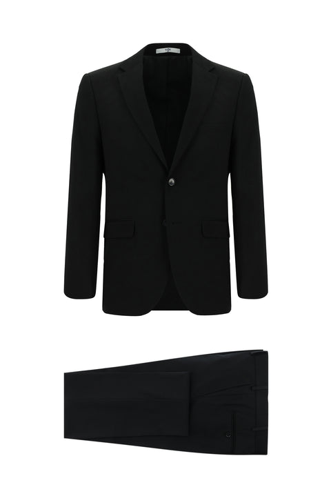 Siyah 7 Drop Slim Fit Dar Kesim Takım Elbise