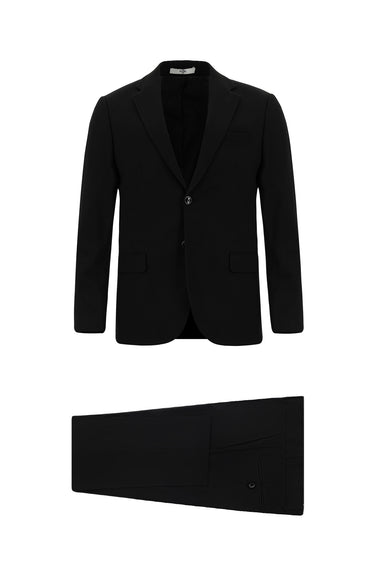  Siyah Regular Fit Klasik Takım Elbise