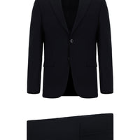 Siyah Lacivert Slim Fit Dar Kesim Klasik Takım Elbise