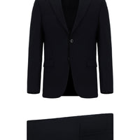 Siyah Lacivert 7 Drop Slim Fit Dar Kesim Takım Elbise