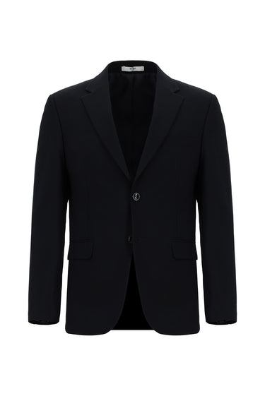  Siyah Lacivert Slim Fit Dar Kesim Klasik Takım Elbise