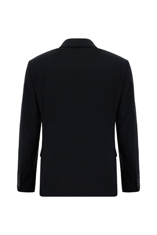  Siyah Lacivert 7 Drop Slim Fit Dar Kesim Takım Elbise