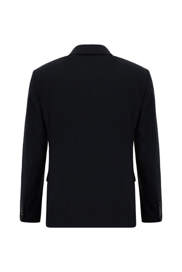  Siyah Lacivert Slim Fit Dar Kesim Klasik Takım Elbise