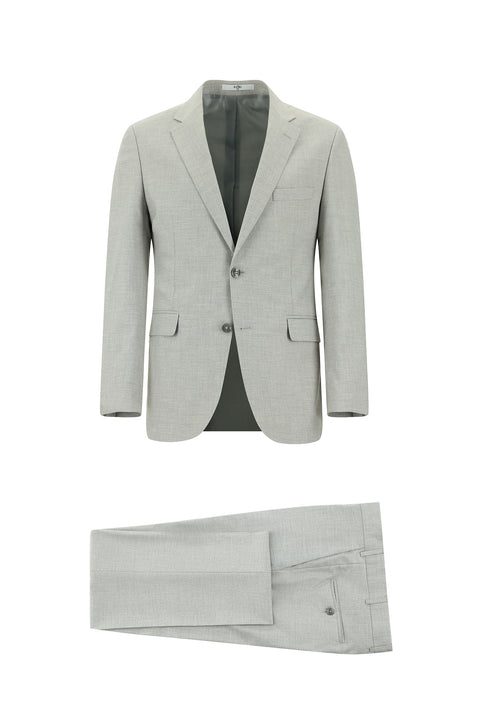 Orta Gri 7 Drop Slim Fit Dar Kesim Takım Elbise