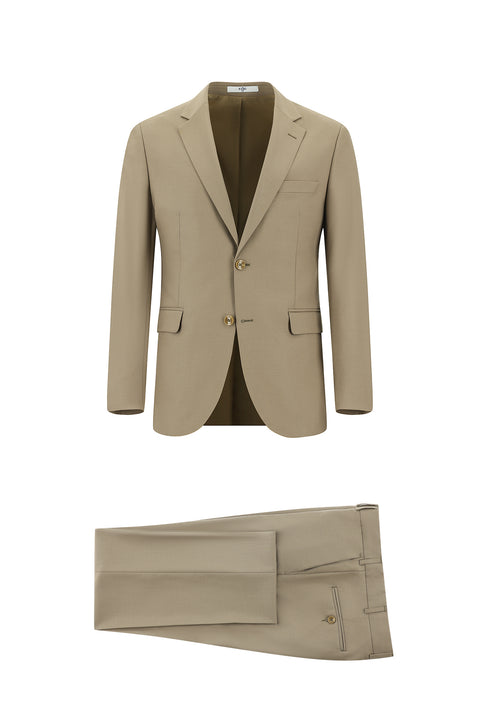 Light Brown 7 Drop Slim Fit Narrow Cut Suit