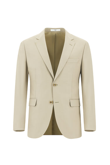 Açık Bej Slim Fit Dar Kesim Klasik Takım Elbise