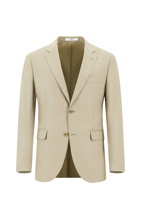 Medium Beige 7 Drop Slim Fit Suit
