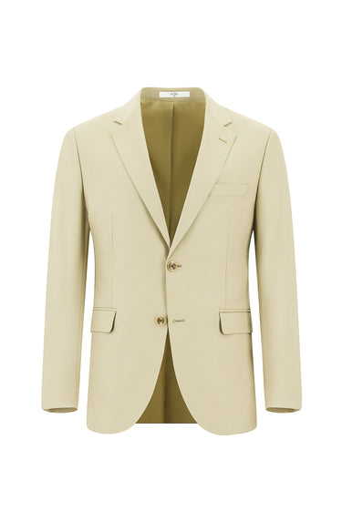 Krem Slim Fit Dar Kesim Klasik Takım Elbise