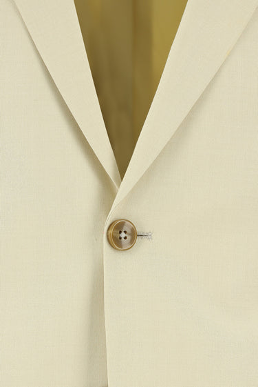 Krem Slim Fit Dar Kesim Klasik Takım Elbise