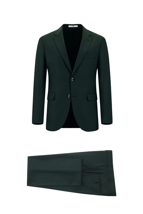 Koyu Yeşil 7 Drop Slim Fit Dar Kesim Takım Elbise