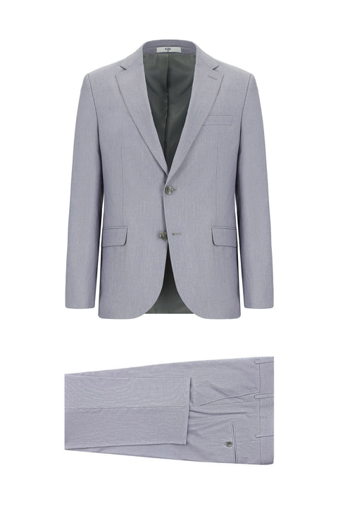 Orta Gri 7 Drop Slim Fit Dar Kesim Takım Elbise