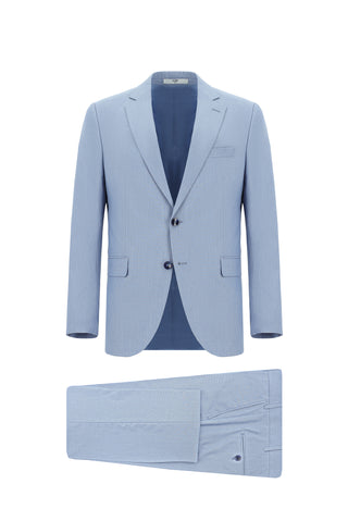  Açık Mavi Slim Fit Dar Kesim Klasik Takım Elbise