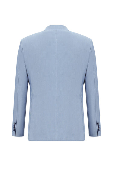  Açık Mavi Slim Fit Dar Kesim Klasik Takım Elbise