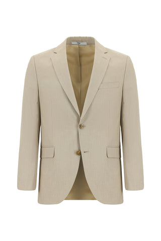  Orta Bej Slim Fit Dar Kesim Klasik Takım Elbise