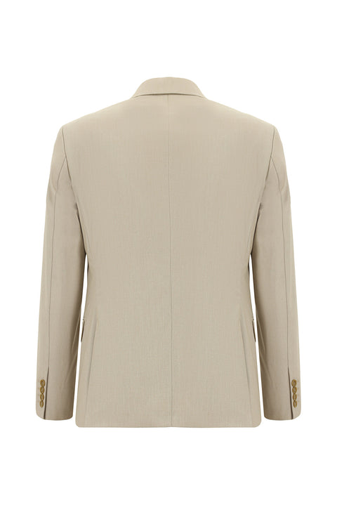 Orta Bej 7 Drop Slim Fit Dar Kesim Takım Elbise