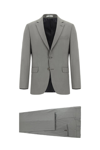  Orta Gri Regular Fit Klasik Takım Elbise