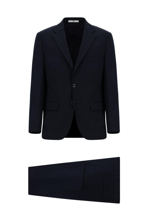 Koyu Lacivert 4 Drop Relaxed Fit Rahat Kesim Takım Elbise