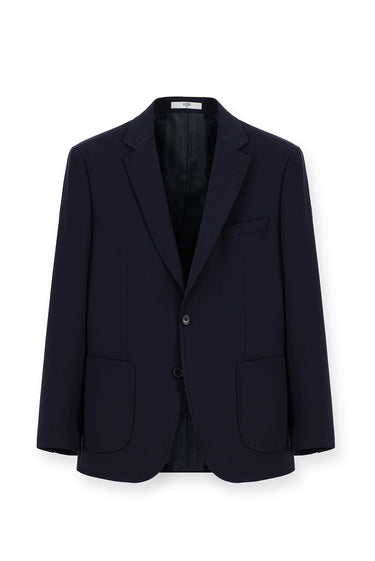  Koyu Lacivert Slim Fit Dar Kesim Beli Lastikli İpli Takım Elbise