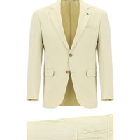 Krem 7 Drop Slim Fit Dar Kesim Takım Elbise