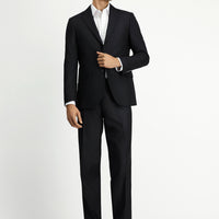 Siyah 7 Drop Slim Fit Dar Kesim Mono Yaka Takım Elbise