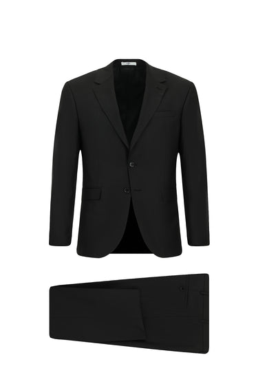  Siyah Regular Long Fit Uzun Klasik Kesim Takım Elbise