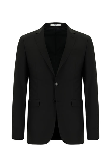  Siyah Super Slim Fit Ekstra Dar Kesim Klasik Takım Elbise