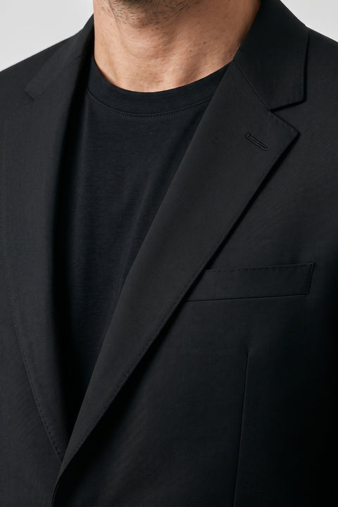 Siyah 7 Drop Slim Fit Dar Kesim Mono Yaka Takım Elbise