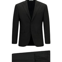 Koyu Füme 7 Drop Super Slim Fit Eksra Dar Kesim Mono Yaka Takım Elbise